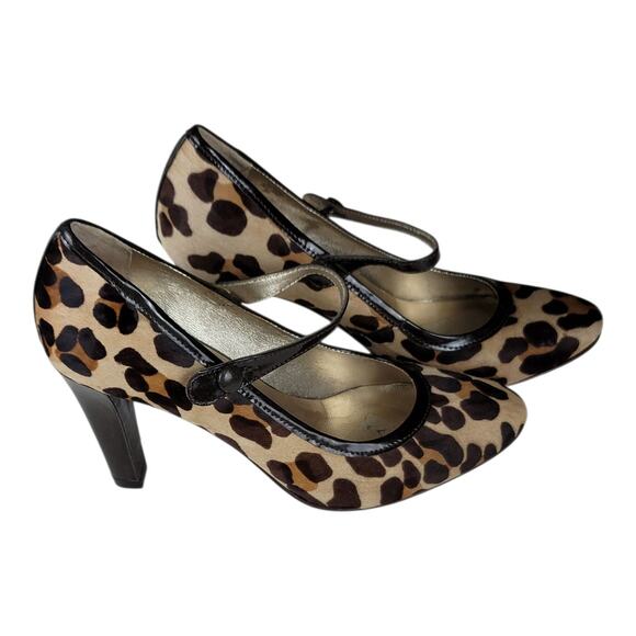 Boden‎ Lilli Calf Hair Leopard Print Mary Jane Mid Heels Pumps
 Size 36 EU /6 US - Picture 3 of 11